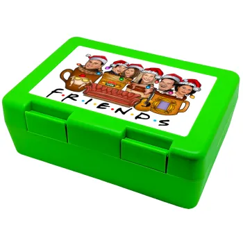 FRIENDS xmas, Children's cookie container GREEN 185x128x65mm (BPA free plastic)
