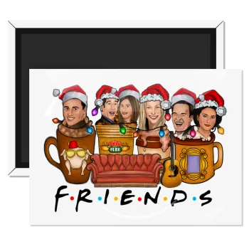 FRIENDS xmas, Ορθογώνιο μαγνητάκι ψυγείου διάστασης 9x6cm