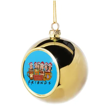 FRIENDS xmas, Golden Christmas tree ball ornament 8cm