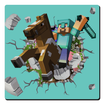 Minecraft brick, Τετράγωνο μαγνητάκι ξύλινο 6x6cm