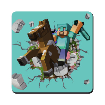 Minecraft brick, Τετράγωνο μαγνητάκι ξύλινο 9x9cm