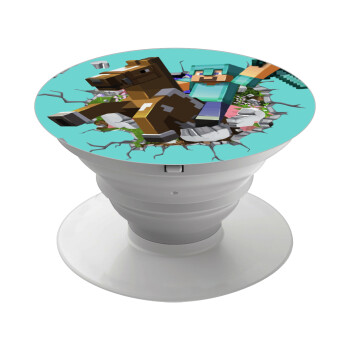 Minecraft brick, Phone Holders Stand  White Hand-held Mobile Phone Holder