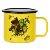 Metallic enamel MATT Yellow cup 360ml