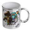 Mug ceramic, silver mirror, 330ml