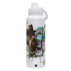 1L Stainless Steel Thermal Bottle with Phone Holder & Double Wall Insulation