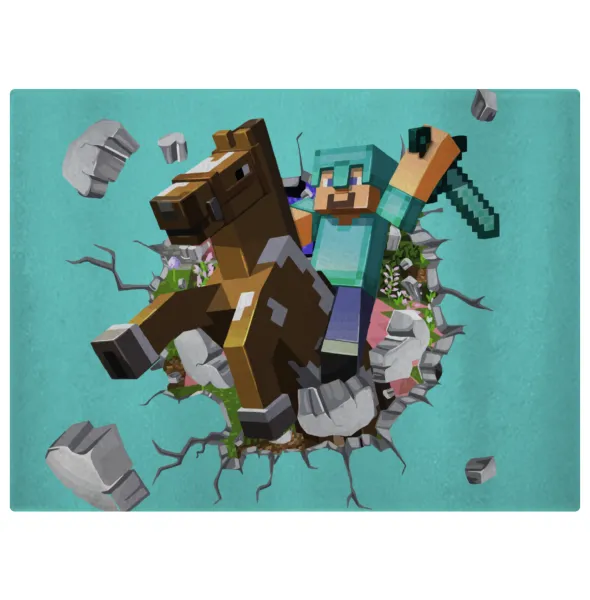 Minecraft brick — Glass cutting board (38x28cm)