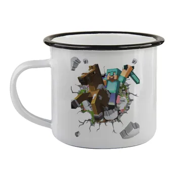 Minecraft brick, Κούπα εμαγιέ με μαύρο χείλος 360ml