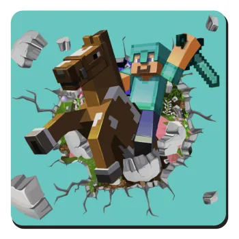 Minecraft brick, Τετράγωνο μαγνητάκι ξύλινο 9x9cm