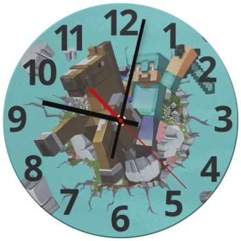 Minecraft brick, Ρολόι τοίχου γυάλινο (30cm)