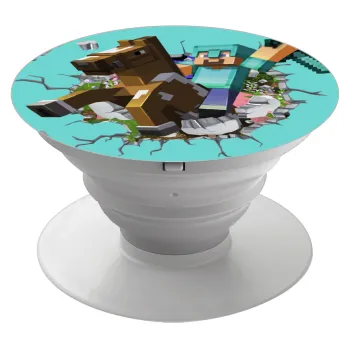 Minecraft brick, Phone Holders Stand  Λευκό Βάση Στήριξης Κινητού στο Χέρι