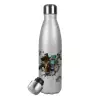 Metallic Glitter Silver Thermos Flask (Stainless steel), double-walled, 500ml
