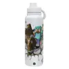 1L Stainless Steel Thermal Bottle with Phone Holder & Double Wall Insulation