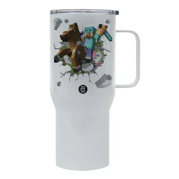 Minecraft brick, Tumbler με καπάκι, διπλού τοιχώματος (θερμό) 750L