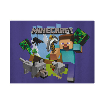 Minecraft Alex and friends, Επιφάνεια κοπής γυάλινη (38x28cm)