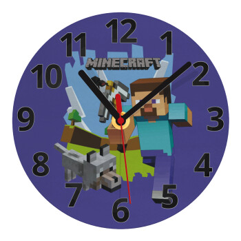 Minecraft Alex, Ρολόι τοίχου γυάλινο (20cm)