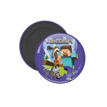 Minecraft Alex, Μαγνητάκι ψυγείου στρογγυλό διάστασης 5cm