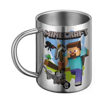 Minecraft Alex, Ανοξείδωτη Μεταλλική Κούπα 450ml - Διπλού Τοιχώματος