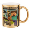 Minecraft Alex and friends, Mug ceramic, gold mirror, 330ml