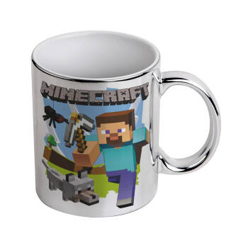 Minecraft Alex, Mug ceramic, silver mirror, 330ml
