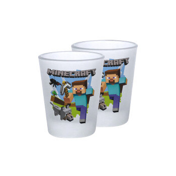 Minecraft Alex, Σφηνοπότηρα γυάλινα 45ml του πάγου (2 τεμάχια)