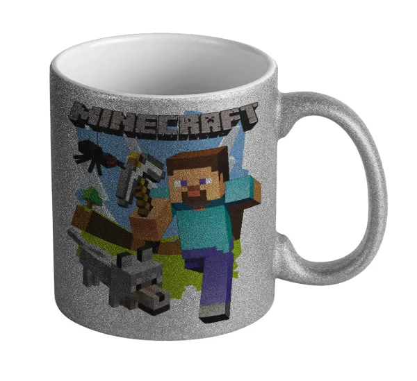 Minecraft Alex — Glitter Ασημένια