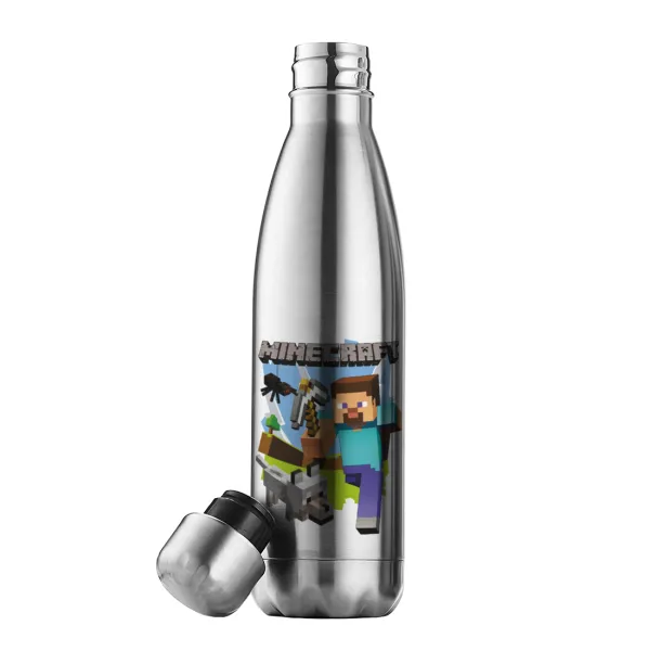 Minecraft Alex — Inox (Stainless steel) double-walled metal mug, 500ml