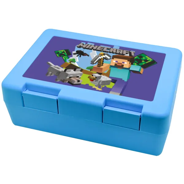 Minecraft Alex — Παιδικό δοχείο κολατσιού ΓΑΛΑΖΙΟ 185x128x65mm (BPA free πλαστικό)