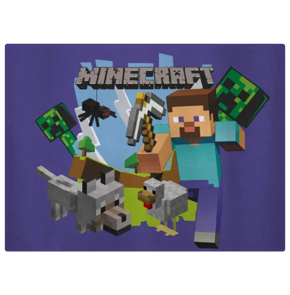 Minecraft Alex — Επιφάνεια κοπής γυάλινη (38x28cm)