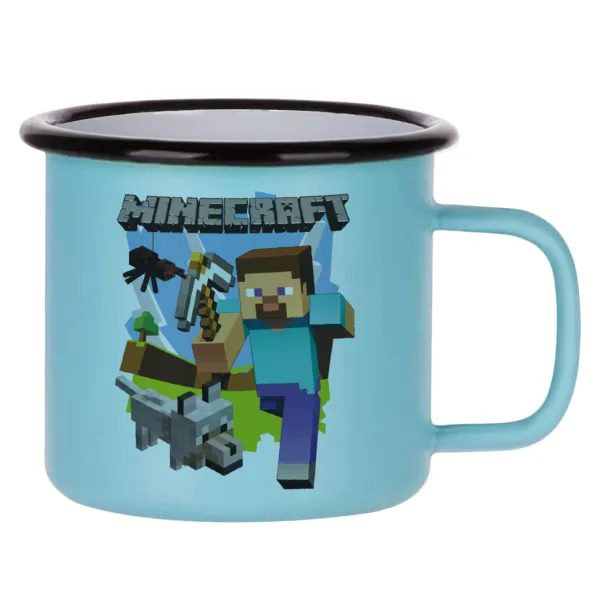 Minecraft Alex — Κούπα Μεταλλική εμαγιέ ΜΑΤ σιέλ 360ml