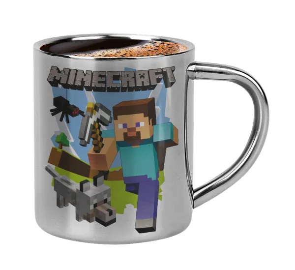 Minecraft Alex — Κουπάκι μεταλλικό διπλού τοιχώματος για espresso (220ml)