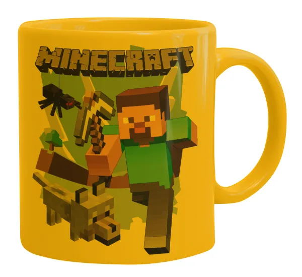 Minecraft Alex — Ceramic coffee mug yellow, 330ml