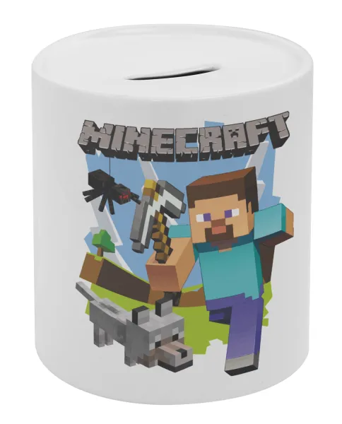 Minecraft Alex — Κουμπαράς πορσελάνης με τάπα