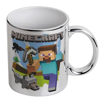 Minecraft Alex, Κούπα κεραμική, ασημένια καθρέπτης, 330ml