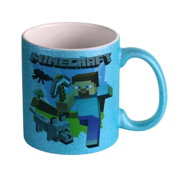 Minecraft Alex, Κούπα Σιέλ Glitter που γυαλίζει, κεραμική, 330ml