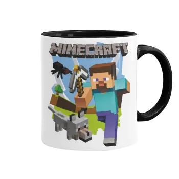 Minecraft Alex, Mug colored black, ceramic, 330ml
