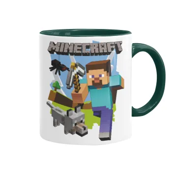 Minecraft Alex, Mug colored green, ceramic, 330ml