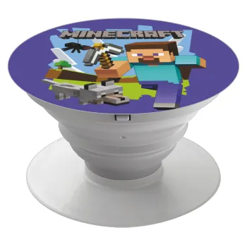 Minecraft Alex, Phone Holders Stand  Λευκό Βάση Στήριξης Κινητού στο Χέρι