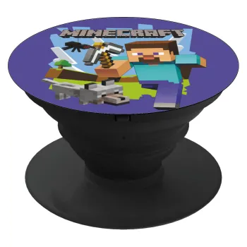 Minecraft Alex, Phone Holders Stand  Μαύρο Βάση Στήριξης Κινητού στο Χέρι