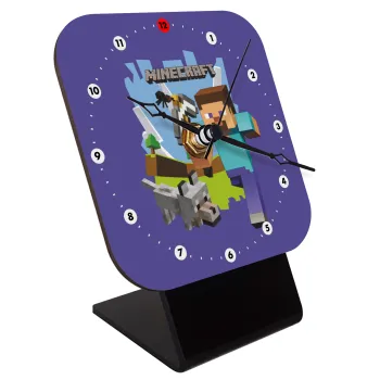 Minecraft Alex, Επιτραπέζιο ρολόι ξύλινο με δείκτες (10cm)