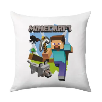 Minecraft Alex, Μαξιλάρι καναπέ 40x40cm περιέχεται το  γέμισμα
