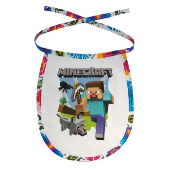 Minecraft Alex, Σαλιάρα μωρού αλέκιαστη με κορδόνι Χρωματιστή