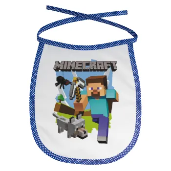 Minecraft Alex, Σαλιάρα μωρού αλέκιαστη με κορδόνι Μπλε