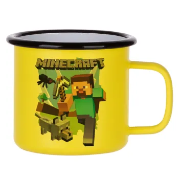 Minecraft Alex, Metallic enamel MATT Yellow cup 360ml