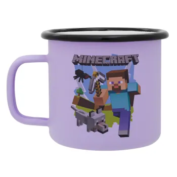 Minecraft Alex, Κούπα Μεταλλική εμαγιέ ΜΑΤ Light Pastel Purple 360ml