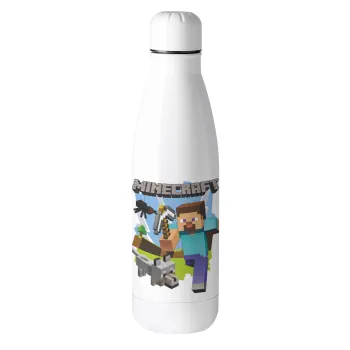 Minecraft Alex, Μεταλλικό παγούρι θερμός (Stainless steel), 500ml