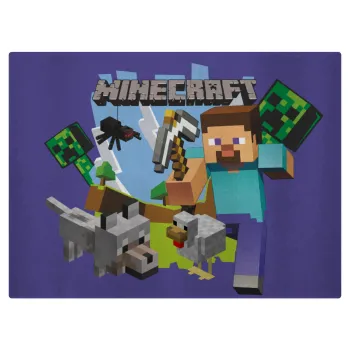 Minecraft Alex, Επιφάνεια κοπής γυάλινη (38x28cm)