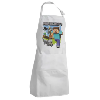 Minecraft Alex, Adult Chef Apron (with sliders and 2 pockets)