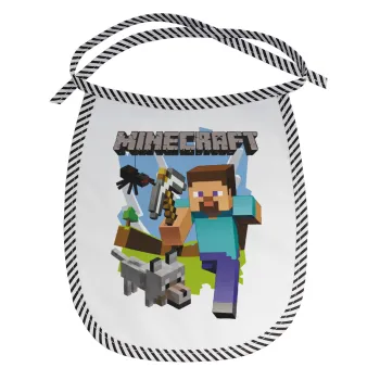 Minecraft Alex, Σαλιάρα μωρού αλέκιαστη με κορδόνι Μαύρη