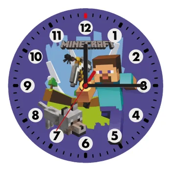 Minecraft Alex, Wooden wall clock (20cm)
