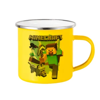 Minecraft Alex, Κούπα Μεταλλική εμαγιέ Κίτρινη 360ml